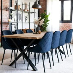 Caissons De Bureau|Brooklyn Meuble bas / Caisson de Bureau à roulettes Inspiration Indus' en Acacia et Métal, 2 tiroirs 51x60x60cm