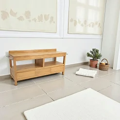 Meubles De Salle De Bains·Rangement Salle De Bains|Olga Meuble bas 3 tiroirs salle de bain 180cm