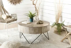 Univers Déco·Scandinave Hygge|Univers Déco·Globe-Trotter|Jaipur Meuble console bois flotté teck 120x39 cm