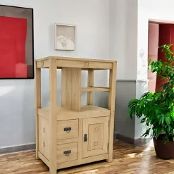 Bibliothèques En Bois|Bibliothèques En Bois|Tessa Meuble de rangement / Bibliothèque en hévéa 75 x 112cm