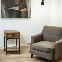 Chiffonnier Industriel|Loft / Loft Colors Meuble de Rangement à roulettes 9 tiroirs en Hévéa recyclé coloré et métal 76x35x83cm LOFT COLORS