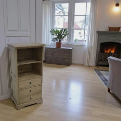 Meubles De Rangement·Petits Meubles De Rangement|Tradition Meuble de rangement Hévéa 3 tiroirs, 2 niches 53x40x110cm