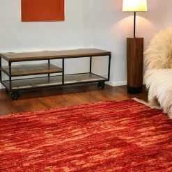 Meubles Tv Industriels|Meubles Tv En Bois|Loft / Loft Colors Meuble TV à roulettes 1 porte, 2 tiroirs, 2 niches en Hévéa recyclé coloré et métal 120x50x60cm LOFT COLORS