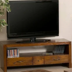 Meubles Tv En Bois|Lola Meuble TV 3 tiroirs 140cm