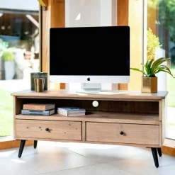 Univers Déco·Maison De Campagne|Meubles Tv En Bois|SALERNE Meuble tv avec rangement bois recyclé clair