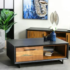 Meubles Tv En Bois|PHOENIX Meuble tv bois recyclé de bateau