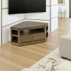 Meubles Tv En Bois|Meubles Tv D'Angle|Olga Meuble TV d'angle hévéa 120CM