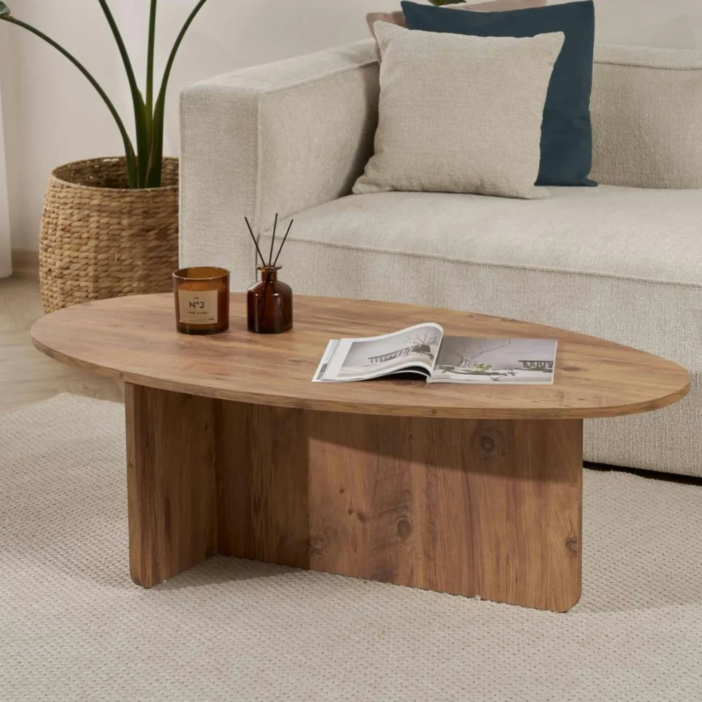 Meubles Tv En Bois|MARFA Meuble TV design effet travertin - 3 portes, niches