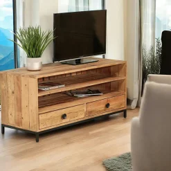 Meubles Tv Industriels|Meubles Tv En Bois|CANBERRA Meuble tv en bois recyclé