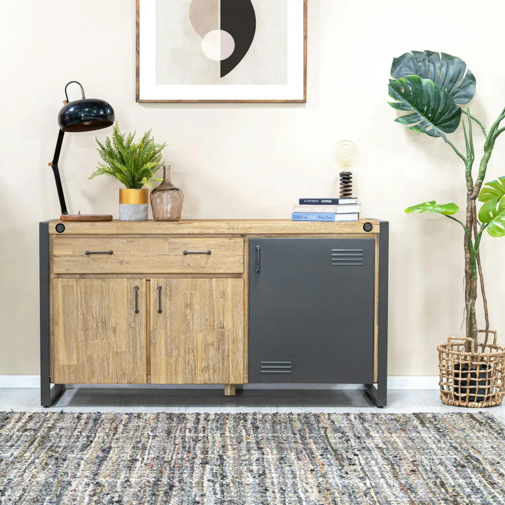 Meubles Tv Industriels|Meubles Tv En Bois|Brooklyn Meuble TV industriel bois métal boulons