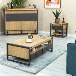 Meubles Tv Industriels|Meubles Tv En Bois|Brooklyn Meuble TV industriel bois métal boulons