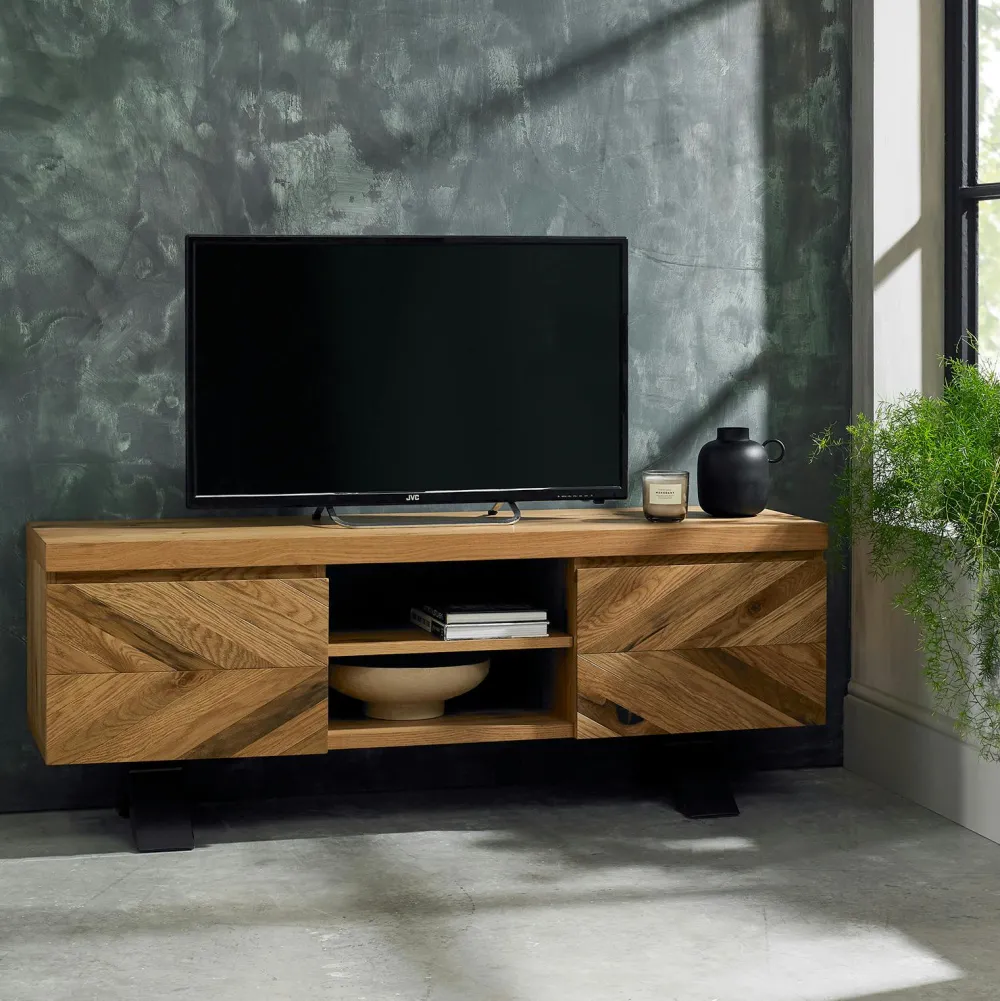 Meubles Tv Industriels|Meubles Tv En Bois|Canada Meuble TV marron teck naturel