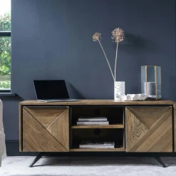 Meubles Tv En Bois|MANHATTAN Meuble TV moderne en chêne