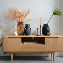 Meubles Tv Scandinaves|Meubles Tv En Bois|DERBY Meuble tv moderne en chêne clair