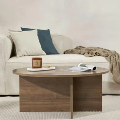 Meubles Tv En Bois|MARFA Meuble TV mural effet noyer - 3 niches