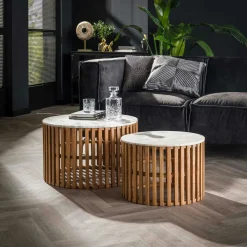 Meubles Tv Scandinaves|Meubles Tv En Bois|CALVIA Meuble TV scandinave bois blanc 3 tiroirs rotin