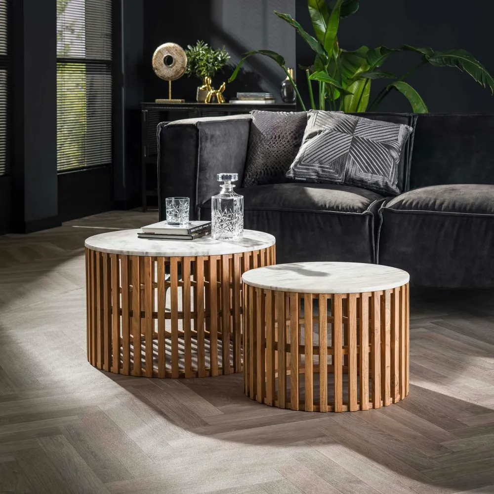 Meubles Tv Scandinaves|Meubles Tv En Bois|CALVIA Meuble TV scandinave bois blanc 3 tiroirs rotin