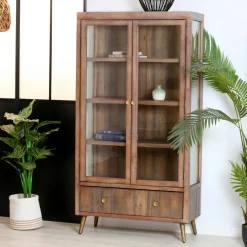 Univers Déco·Vintage|Meubles Tv Vintage|PADANG Meuble tv vintage 2 tiroirs 2 niches