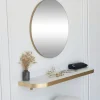 Miroirs|CODY Miroir d'entrée rond bord doré Ø60 cm - style moderne