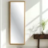 Miroirs|IENA Miroir d'entrée vertical - cadre bois clair 140 cm