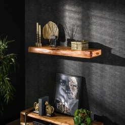 Miroirs|IENA Miroir d'entrée vertical - cadre bois clair 140 cm