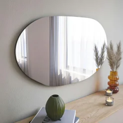 Miroirs|CODY Miroir design organique forme galet 89 cm - style naturel