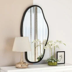 Miroirs|CODY Miroir design organique forme libre - cadre noir