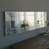 Miroirs|CODY Miroir horizontal moderne chic - cadre rainuré 120 cm