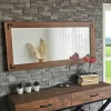 Miroirs|HILO Miroir mural en bois brun - format horizontal