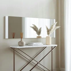 Miroirs|CODY Miroir rectangulaire blanc à suspendre ou poser 120 cm