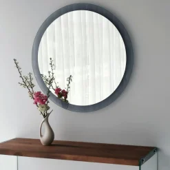 Miroirs|CODY Miroir rond moderne cadre verre fumé Ø65 cm