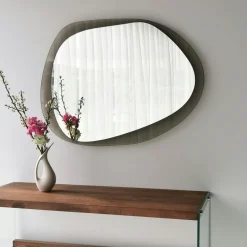 Miroirs|CODY Miroir rond moderne cadre verre fumé Ø65 cm