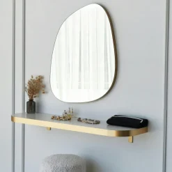 Miroirs|CODY Miroir salle de bains organique 75 cm - style scandinave