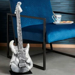 Objets Décoration·Figurines / Statues| Objet déco à poser guitare argent