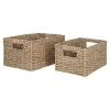 Rangements Déco·Paniers / Boîtes De Rangement|Vannerie Rotin| Panier de rangement avec poignées, tressage en jonc de mer (lot de 2)