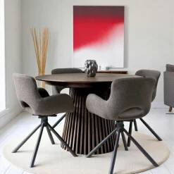 Rangements Déco·Paniers / Boîtes De Rangement|Caches-Pots| Panier de rangement rond en fibre de maïs, couleur grise (lot de 3)