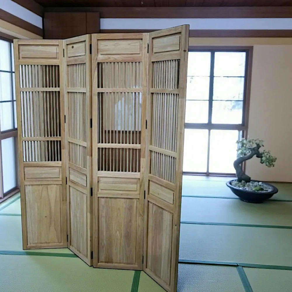 Meubles De Chambre·Paravents|Tradition Paravent 4 volets hévéa 40x180cm