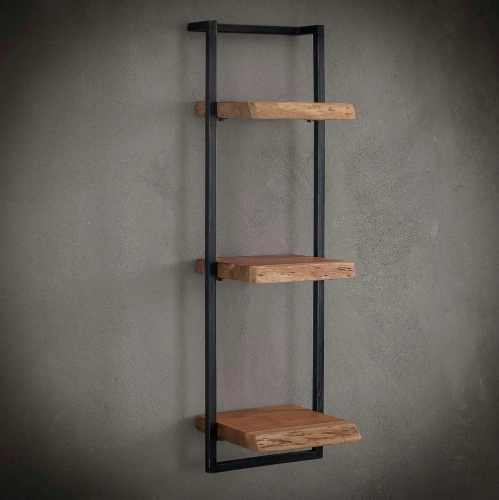 Meubles D'Entrée·Portemanteaux|Portemanteaux Industriels|Melbourne Patère murale bois métal 6 crochets 1 étagère