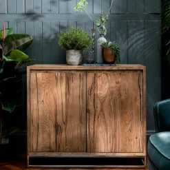 Buffets Contemporains|Buffets Contemporains|RIVERSIDE Petit buffet moderne chêne acier