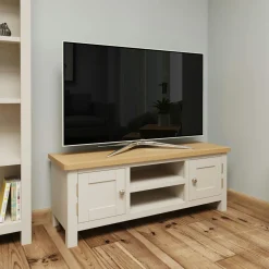 Meubles Tv En Bois|BATH Petit meuble TV en bois finition gris clair