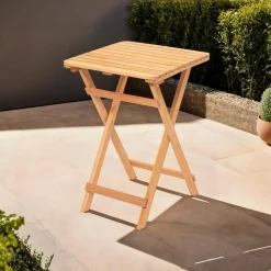 Tables De Jardin|SORA Petite table de jardin pliante en bois 50 cm