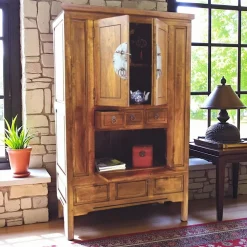 Meubles De Salle À Manger·Meubles Bar|Maori Placard Bar chinois Hévéa massif 170cm