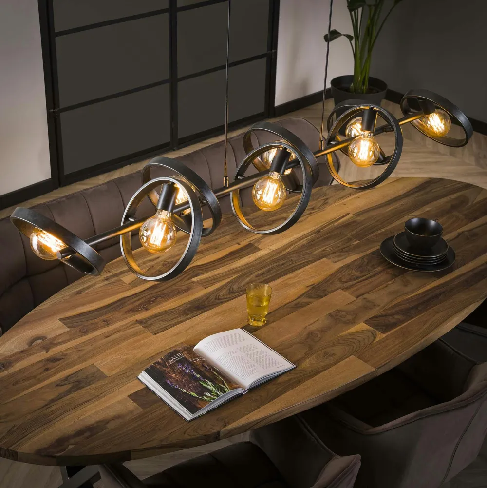 Suspensions / Lustres|Lampes À Poser·Lampe Style Industriel|RALF Plafonnier design 2 anneaux