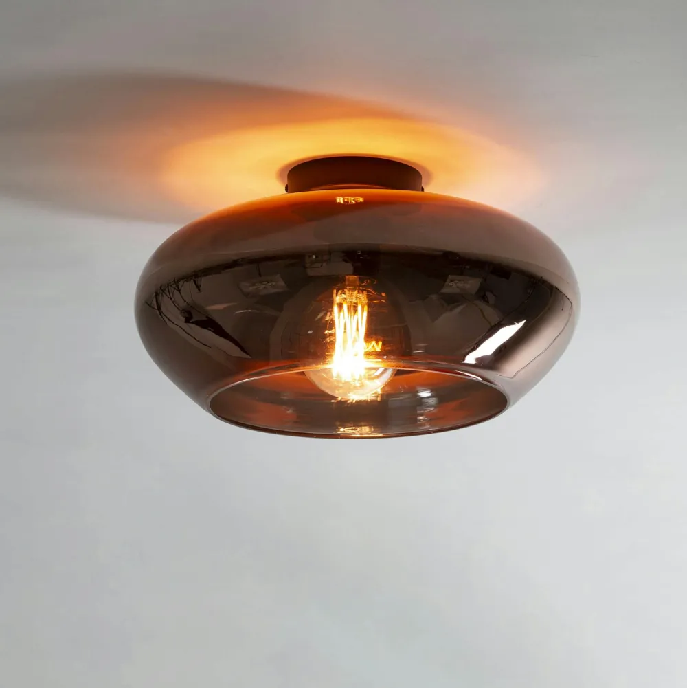 Suspensions / Lustres|Niagara Plafonnier en verre ambré