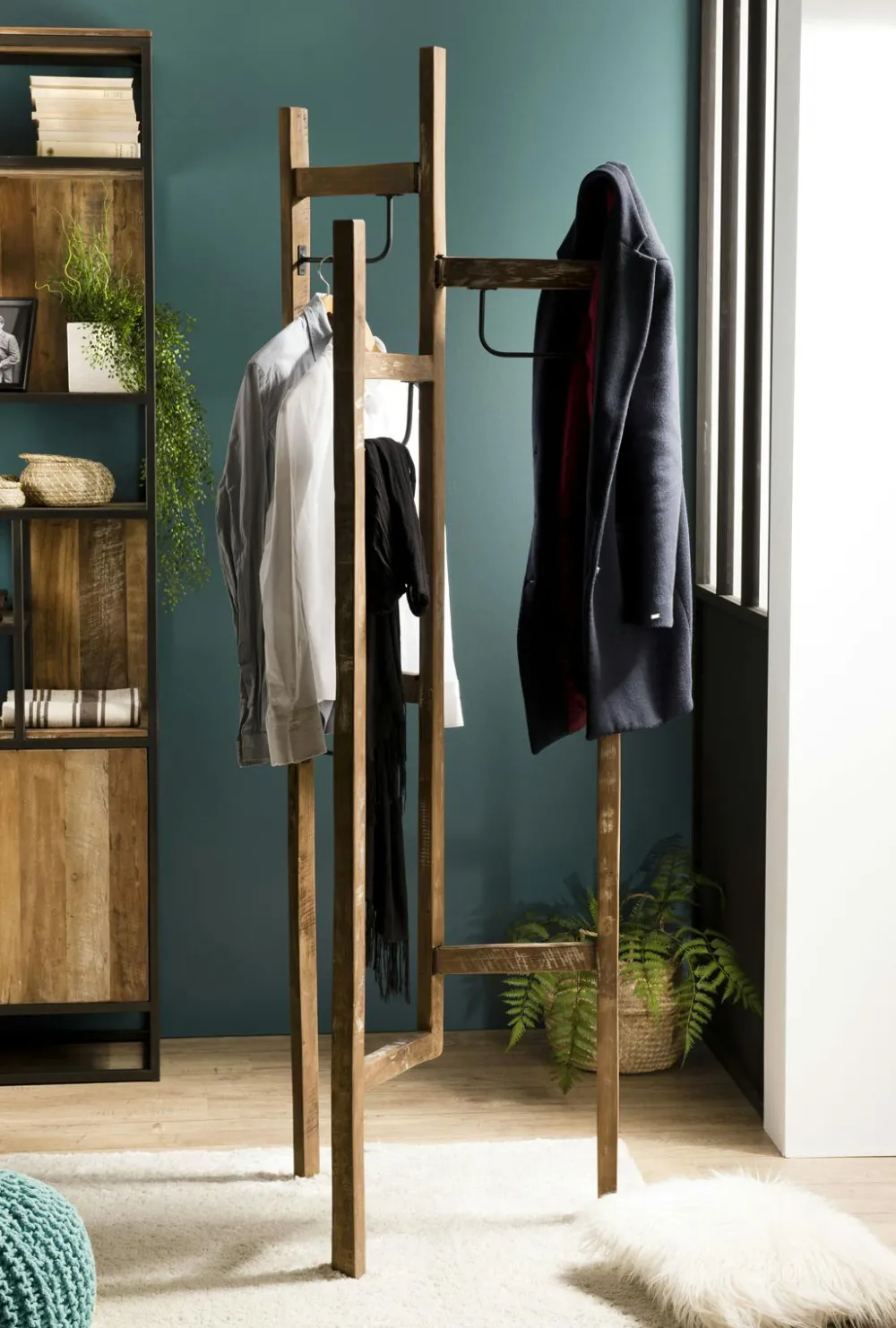 Meubles D'Entrée·Portemanteaux|Swing Portemanteau bois de teck recyclé