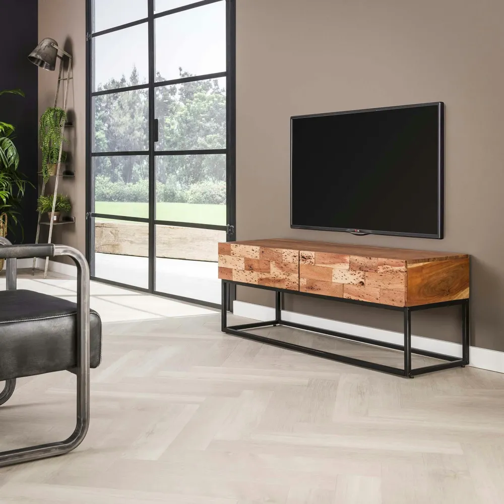 Meubles D'Entrée·Portemanteaux|Portemanteaux Industriels|OMSK Portemanteau mural bois recyclé brut 7 crochets 1 étagère