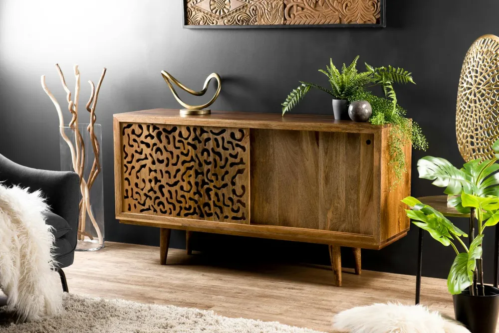 Meubles De Rangement·Petits Meubles De Rangement|DELHI Porte-parapluies campagne en bois de manguier strié