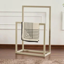 Meubles De Chambre·Valets De Chambre|SFAX Porte-serviettes sur pied - 2 barres taupe, style design
