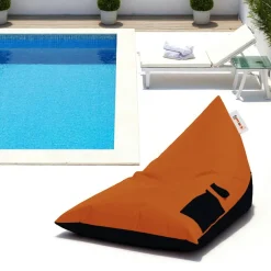 Coussins / Poufs De Jardin|ARTA Pouf berlingot extérieur orange et noir