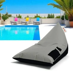 Coussins / Poufs De Jardin|ARTA Pouf berlingot extérieur orange et noir